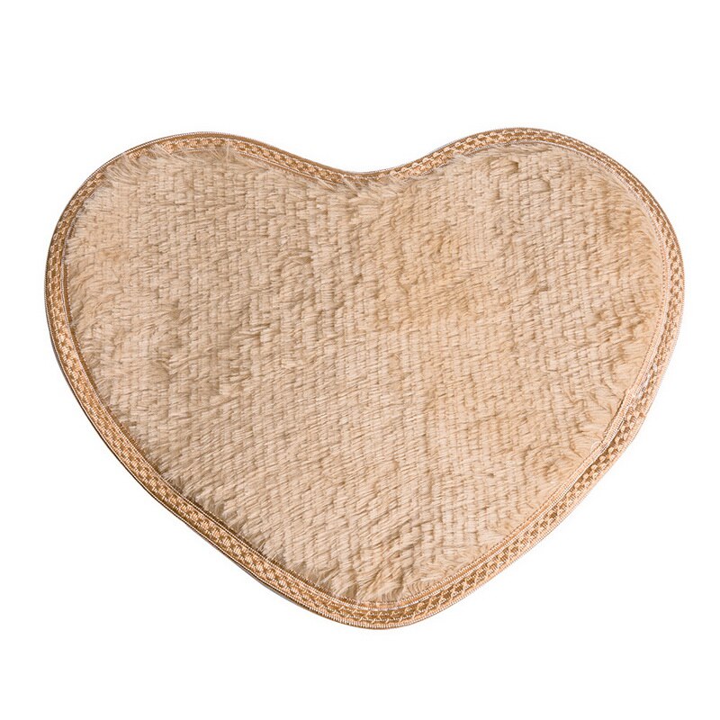 Shaggy tapijt wol imitatie pluizige matten kunstmatige schapenvacht harige mat hartvormige salontafel bed zonder pluis tapijt 30*40cm: G135832a