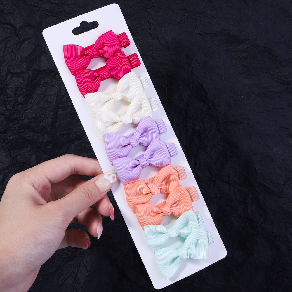 10 unids/set 2 ''lazos coloridos degradados pinzas para el cabello para niñas cinta hecha a mano horquillas con lazo pasadores accesorios para el cabello para niños: Negro