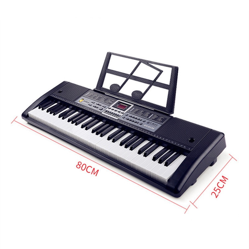 61Keys Electronic Piano Keyboard Portable Digital Musical Instruments For Children's Adults Function Synthesizer: Default Title