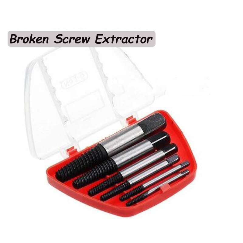 5/6pcs Screw Extractor Drill Bit Damaged Screw Extractor Double Side Broken Screw Extractor Set Dremel Accessories Drill Bit Set