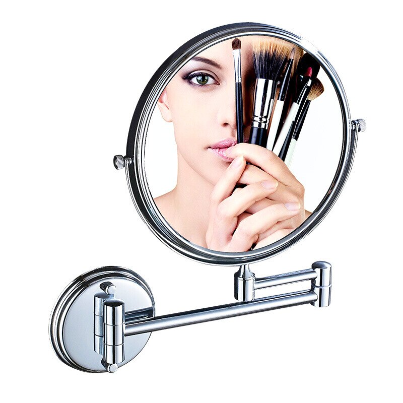 Punch-Free Bathroom Mirror Rotating Mirror/Double-Sided 3-Fold Enlarged Mirror Wall Hanging: B / 2