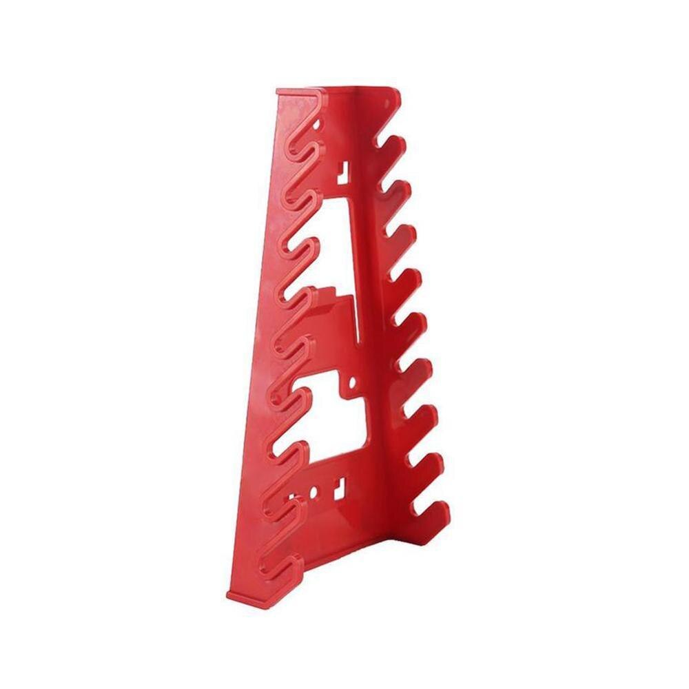 Plastic Wrench Organizer Tray Sockets Storage Tools Wrench Standard Rack Sorter Holder Holders Spanner T1E9: red