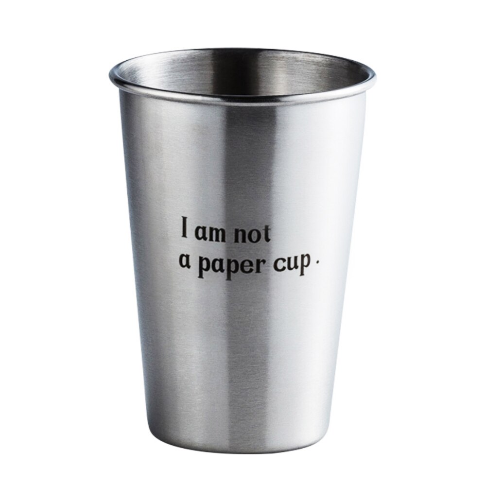 350ml Cute Pattern Beer Stainless Steel Pint Glasses Mugs Tumbler Metal Cup Unbreakable Stackable Cups Juice Beer Coffee Water: 04