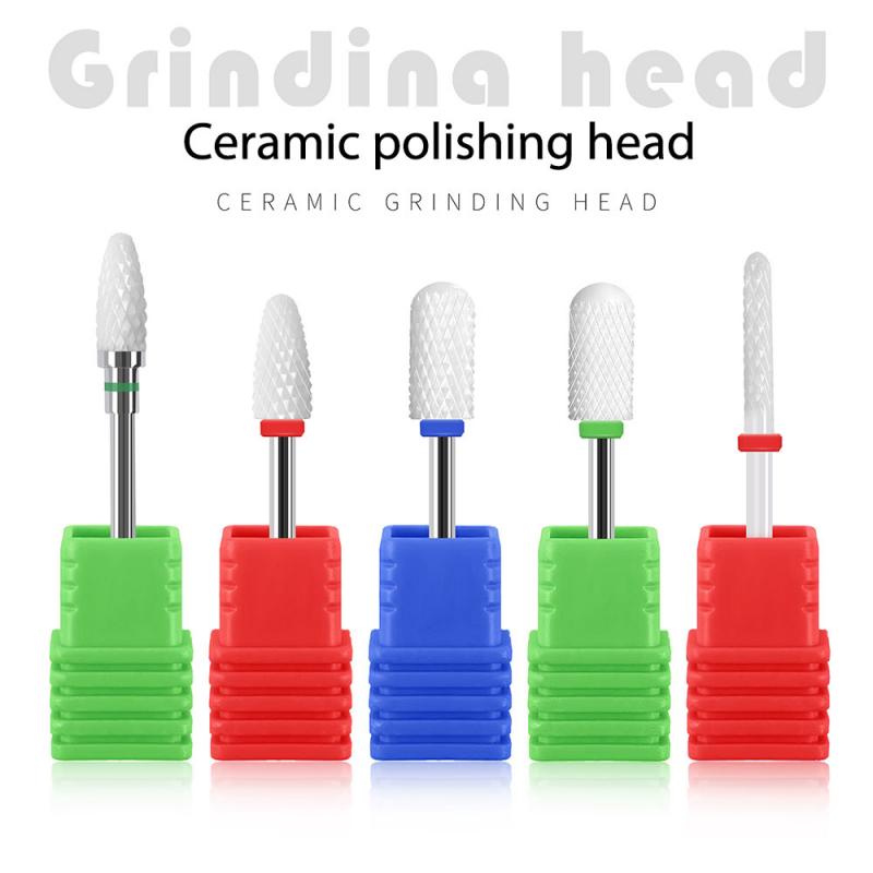 1 stk keramisk neglebor til elektriske manicure boremaskiner maskine neglefile buffere polerhoved nail art udstyr tilbehør
