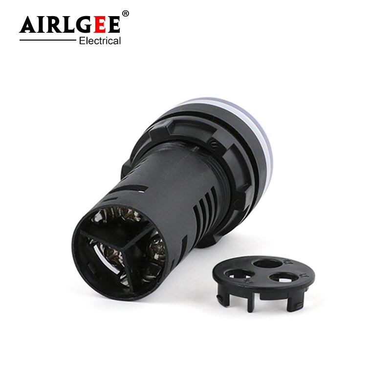 1pcs installation aperture 22mm AC DC 12V 24V 220V 380V bicolor Red and Green Double LED signal light power indicator AD16-22SS