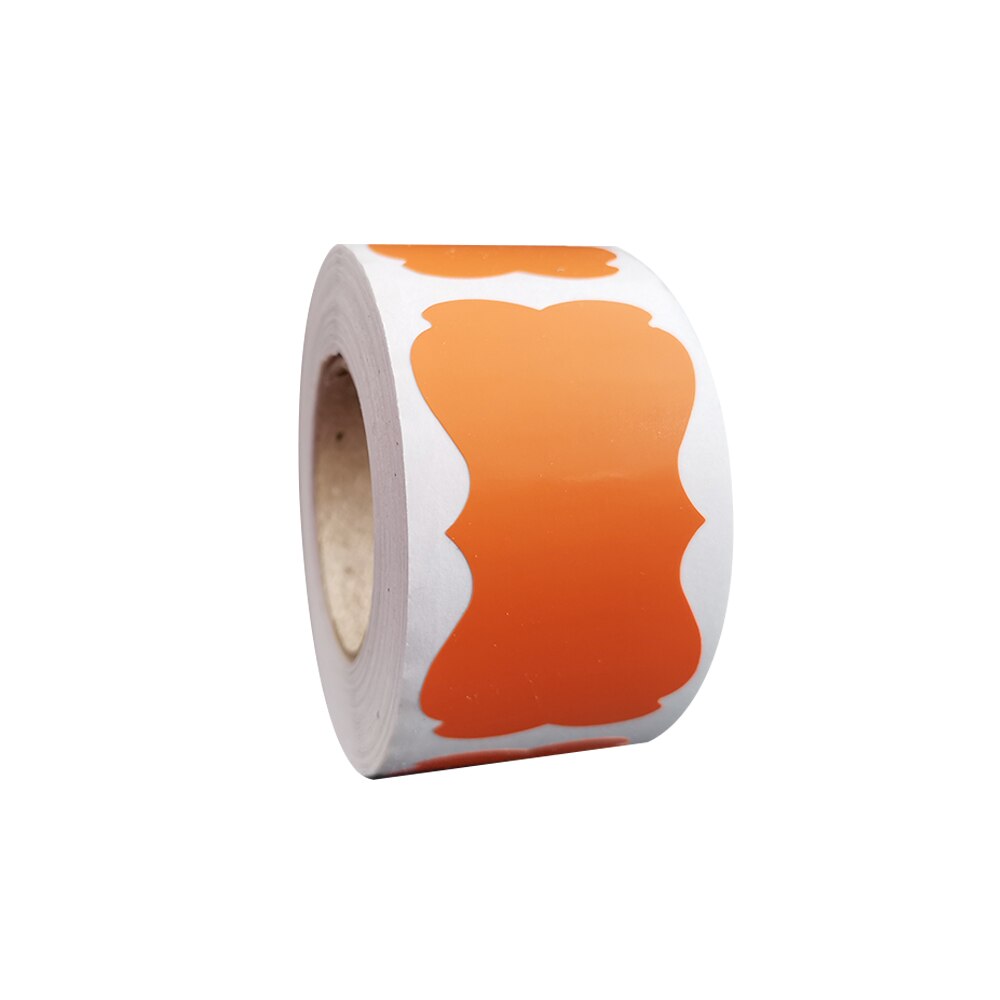 200Pcs Potten Voor Kruiden Voor Thuis Sticker Uitwisbare Waterdichte Beweegbare Blikjes Kleur Pvc Fles Schoolbord Stickers Voor Keuken Conv D: orange