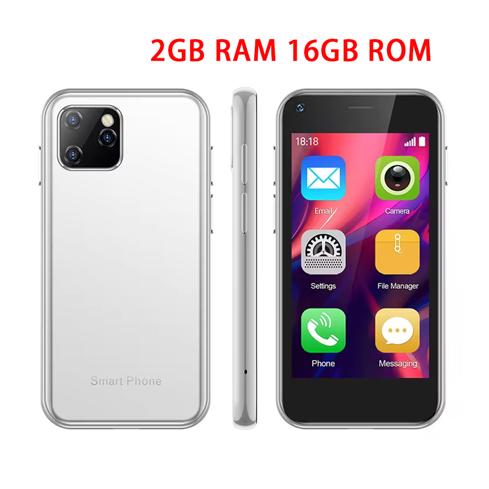 Soyes XS11 Mini Smartphone Android 8.1 2GB+16GB 3D Glass Body Quad Core Mobile Phones Google Play 2.5" Small Cell Phone On: Red / Bundle 1