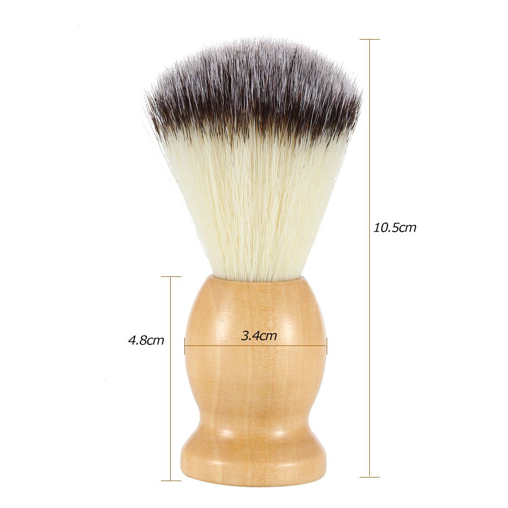 ELECOOL hommes blaireau avec manche en bois pur Nylon pour hommes visage nettoyage rasage masque cosmétiques outil