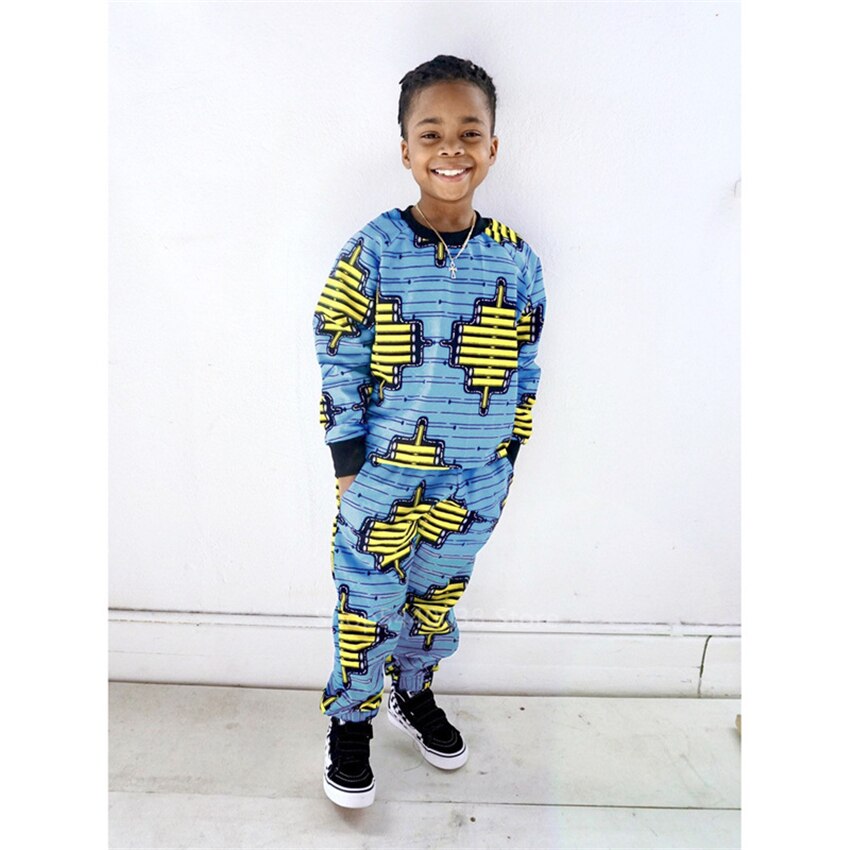Ropa africana para bebé, Niña y niño, abrigo con capucha y estampado Dashiki, pantalones, traje de otoño, vestidos africanos de manga completa para mujer y niño 2022