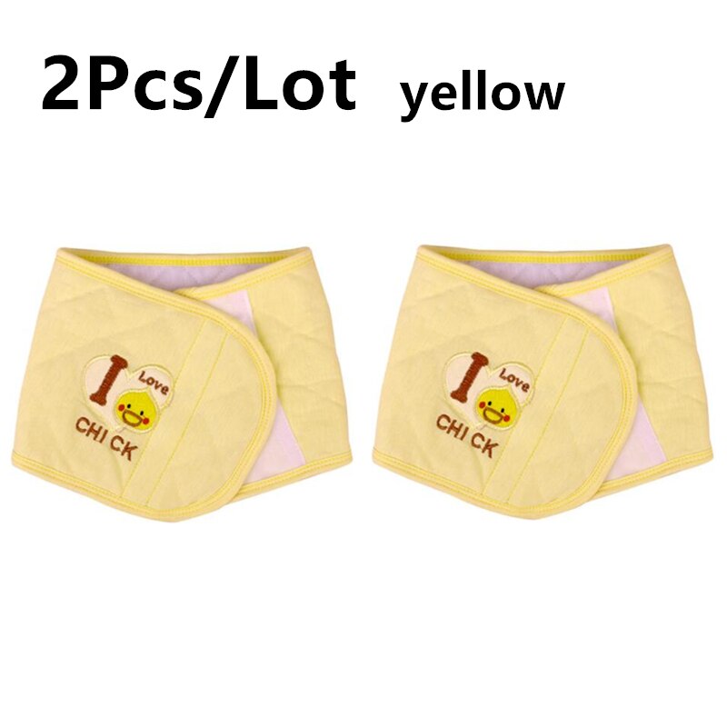 2 Pz/lotto Nuovo Tenere In Caldo Regolabile Molle Del Bambino Bavaglino Cinghia Del Tasto di Pancia Protezione Fasce Morbido Guardia Ombelico Circonferenza Cinghia Del Bambino bande di pancia: yellow