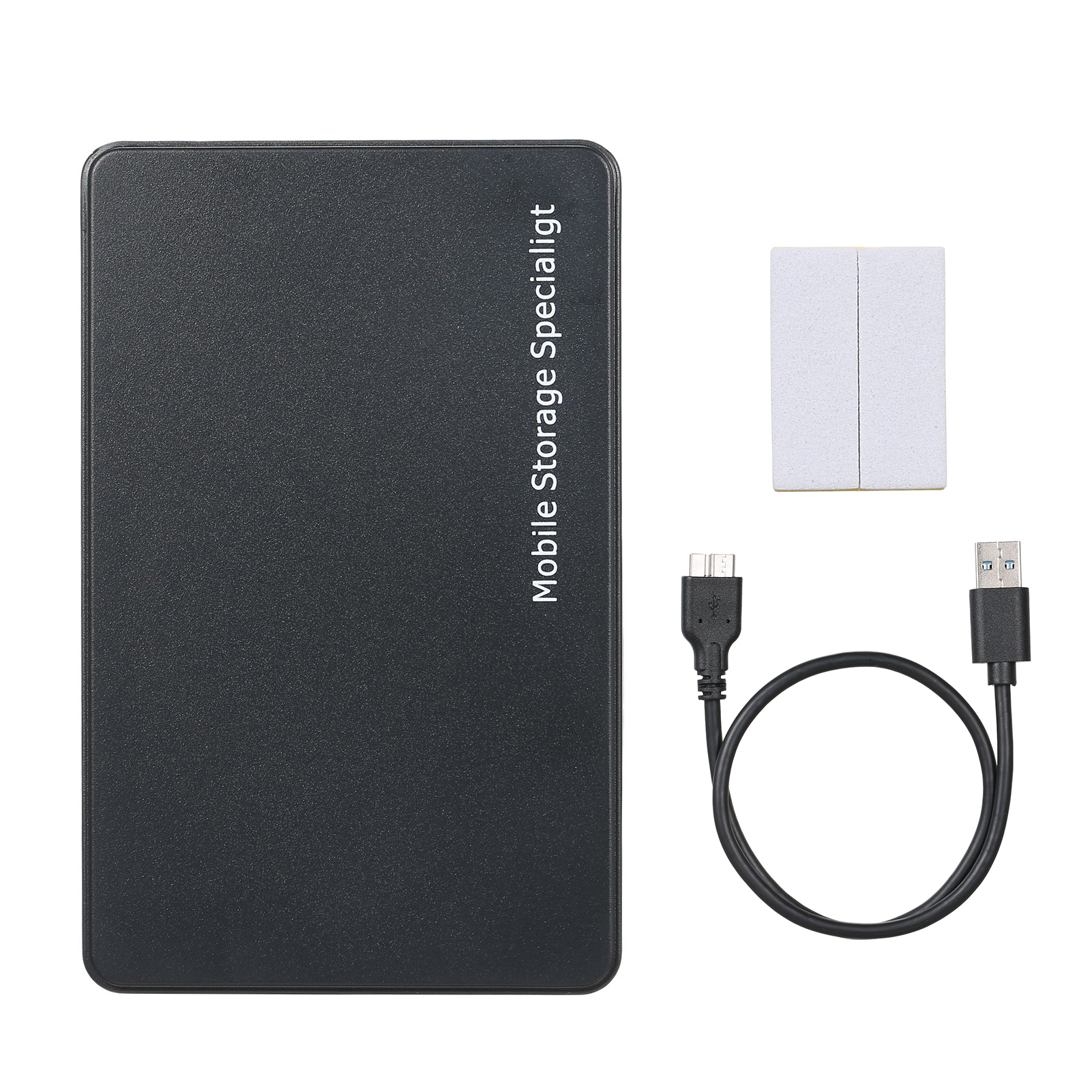 Boîtier pour disque dur externe HDD/SSD SATA 2.5 pouces, usb 3.0, sans outil, disque dur Mobile: Black