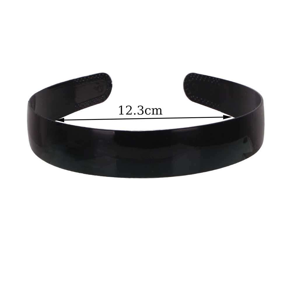 Bandeau large noir Simple 0.5/0.6/0.8/1.2/2/2.5cm, bandeau en plastique pour filles et femmes, cerceau de tête antidérapant à dents, accessoires pour cheveux DIY: Rose