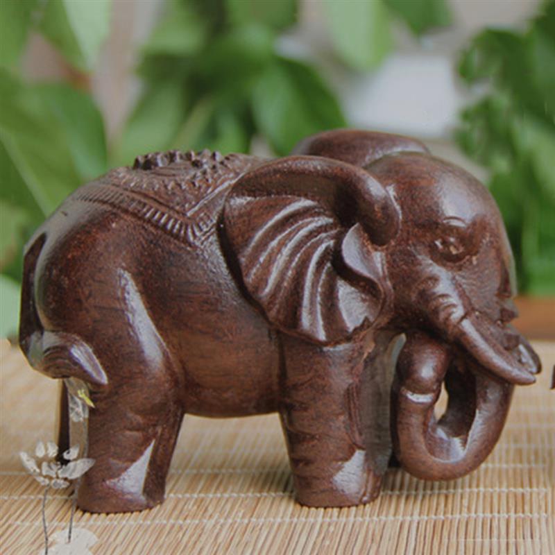 Agalloch hånd carving wood carving crafts wood elephant animal ornaments statue desk ornaments