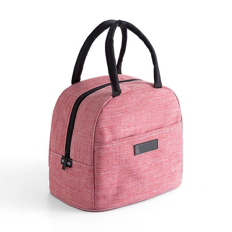 2022 Good Cationic Fabric Waterproof Lunch Bag Women Men Portable Lunch Box Bags Aluminum Foil Insulation Cooler Bag: pink