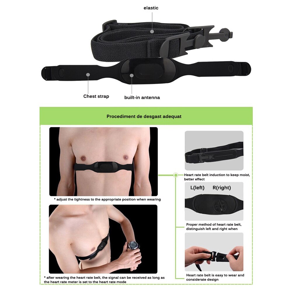 Moniteur de fréquence cardiaque ceinture pectorale Bluetooth 4.0 ANT Fitness capteur Compatible ceinture Wahoo polaire pour Garmin Wahoo polaire précis