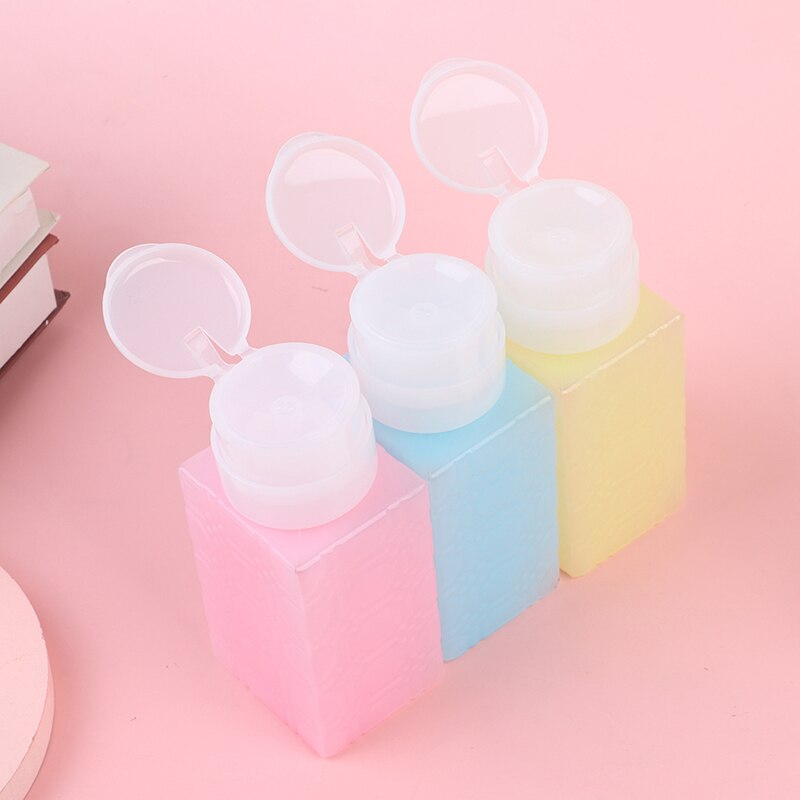 1 PC 220ML Empty Pump Dispenser Container Cleaner Nail Polish Remover Liquid Bottle