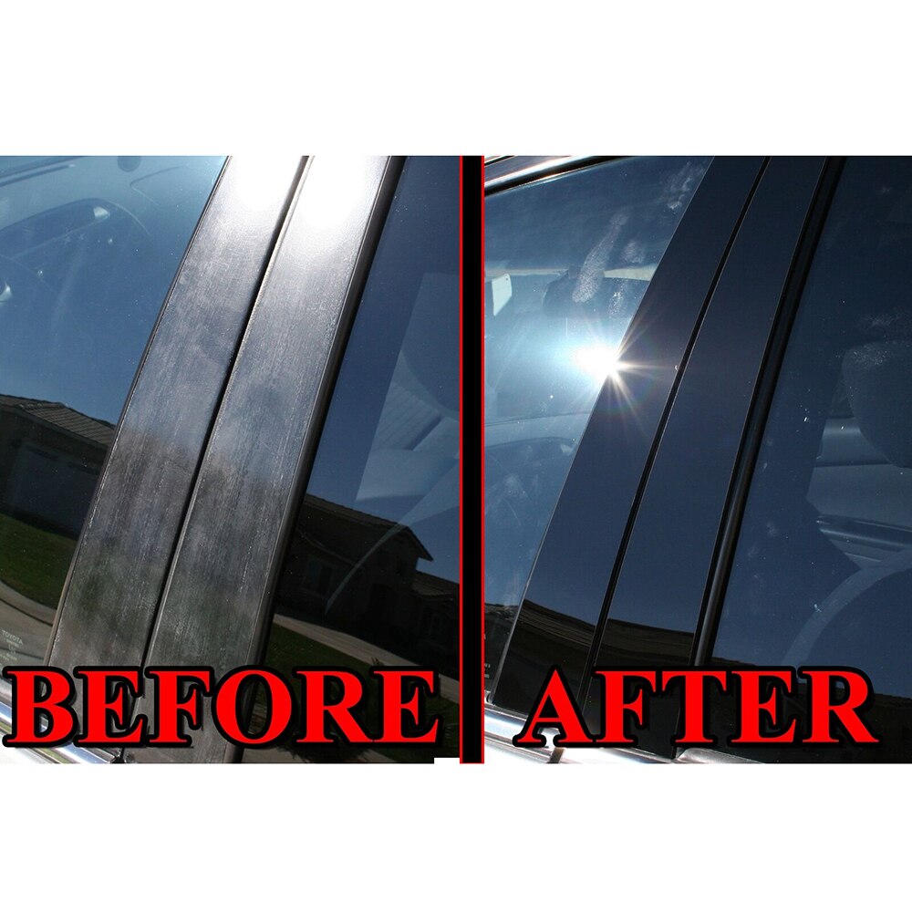 Black Mirror Effect Car Window Pillar Trim Cover For NISSAN Qashqai ...