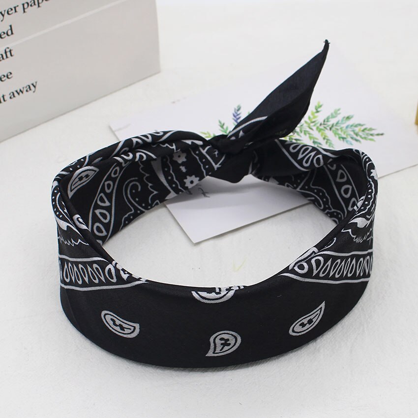 Bandana Vierkante Hoofd Hip Hop Zwart Sjaals Vrouwen Sport Bandana Haarband Sjaal Sport Hoofddeksels Zakdoek