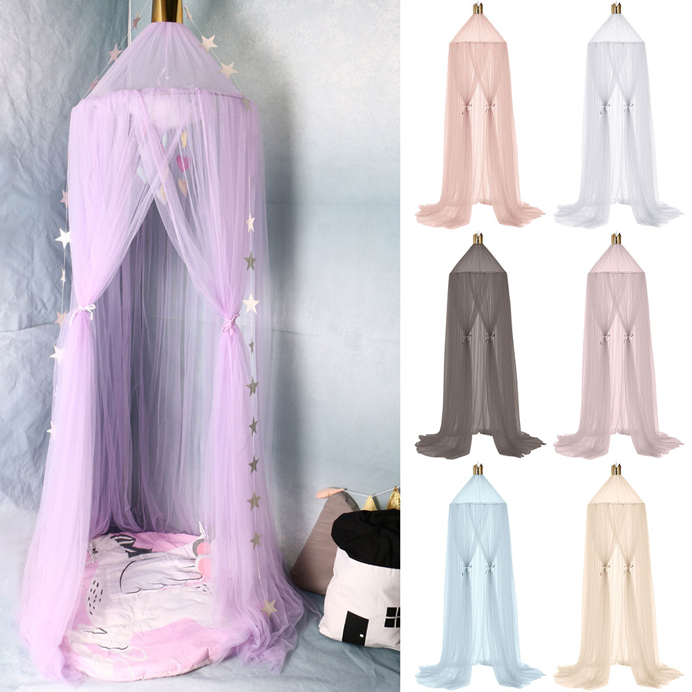 Ciel de lit nordique pour bébé, couronne ronde, dôme, moustiquaire suspendue, décoration de chambre