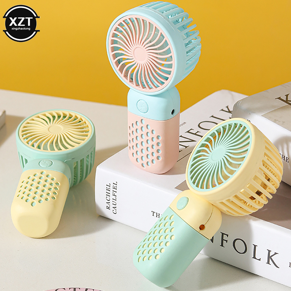 Portable Mini Handheld Fan USB Charging Mute Pocket Fan Strong Winds for Summer Outside Travel Artifact
