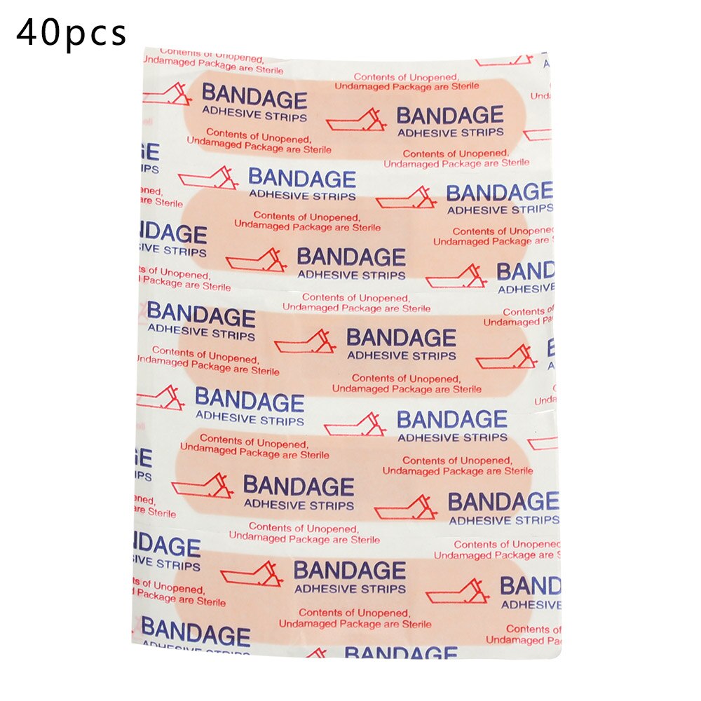 20/40/60/100 stk bandage hjælper vandtæt åndbar pude klæbende plaster sår hæmostase klistermærke band førstehjælp bandage: 40 stk