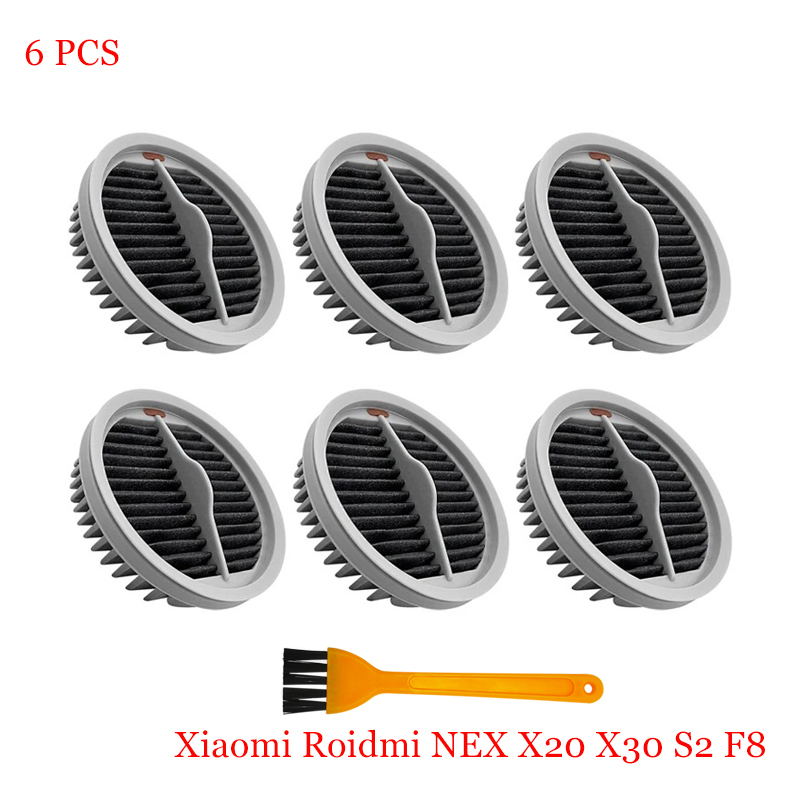 Filtro HEPA lavable para Xiaomi Roidmi NEX X20 X30 S2 F8 Storm Pro, aspiradora inalámbrica de mano inteligente, piezas de filtro eficiente: Caqui oscuro