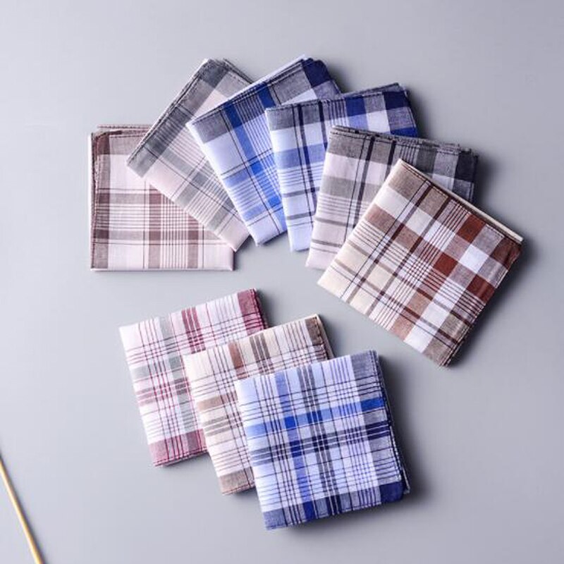 5 uds. Pañuelo de bolsillo Multicolor a cuadros para hombre pañuelo de bolsillo pañuelos 100% de algodón