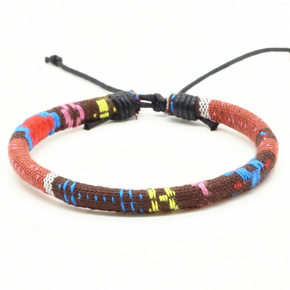 Nouveauté fait à la main à la main tissage tressé Femme Homme Femme mâle hommes coloré femmes Bracelet bijoux accessoire