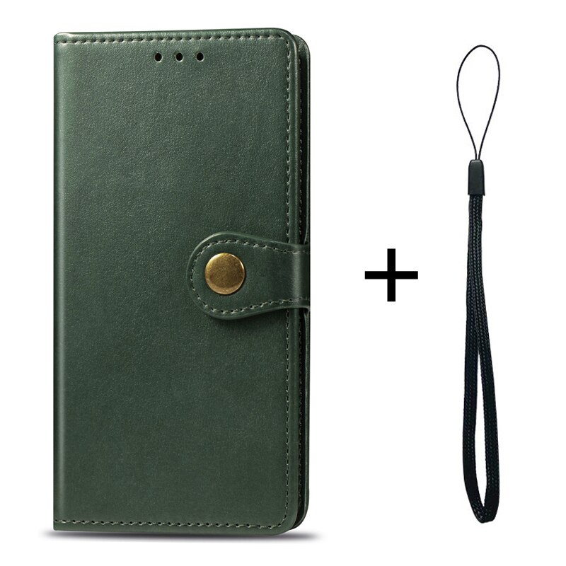 For Alcatel 3X Case Flip Luxury Leather Wallet Magnetic Adsorption Cover For Alcatel 3X X3 3 X 5048U 5048Y Phone Cases: Green