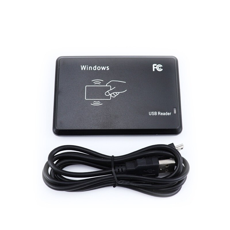 RFID Reader USB Port m1 1k s50 tk4100 125khz+13.56MHZ Reader ID Contactless Sensitivity Smart Card Support Window System Linux: Default Title