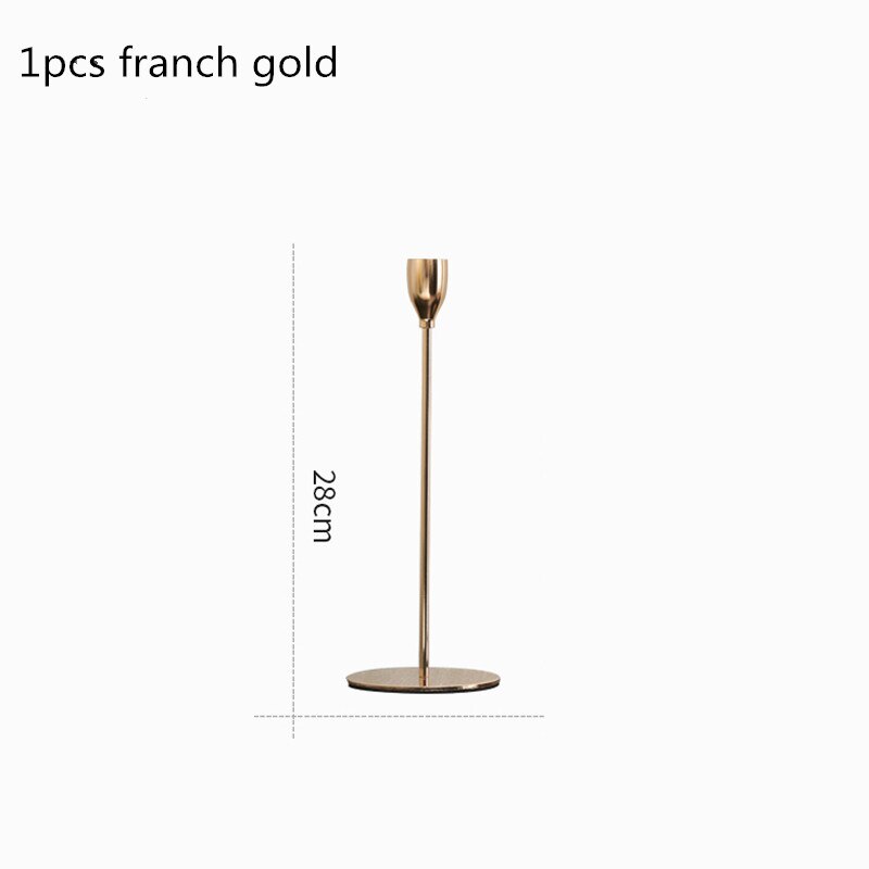 3 st/ set europeisk ljusstake i metall enkel guldbröllop dekoration bar fest vardagsrum dekoration heminredning: Franch 28