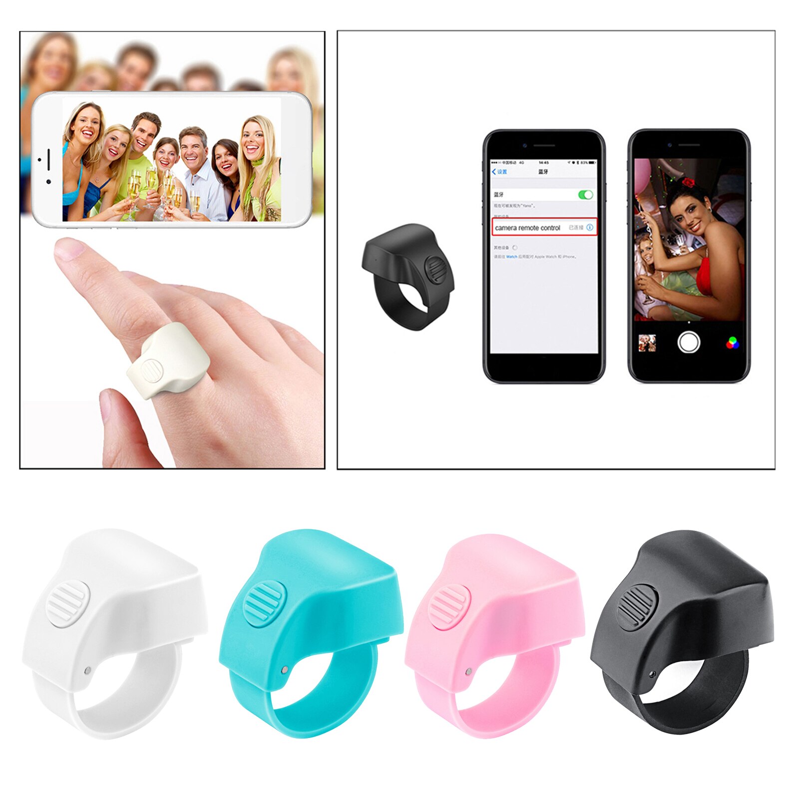 Draagbare Draadloze Clicker Sluiter Afstandsbediening 10 Meter Afstand Voor Android