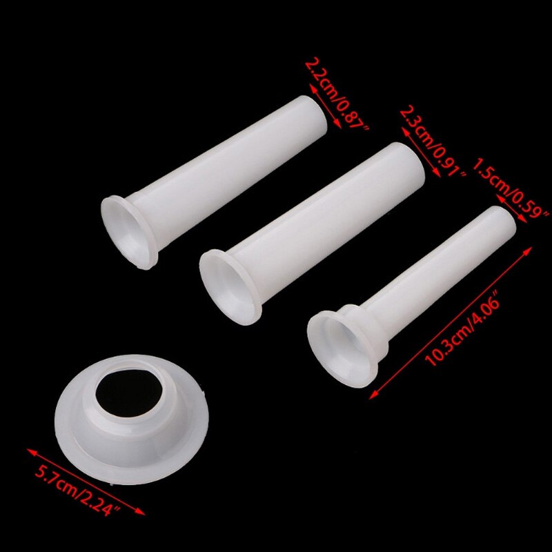 3 stuks vleesmolen worstvuller worst met 1pc keukenvulbasis maker buizen spuitmonden 5.7cm trechters doe-het-zelf gereedschap