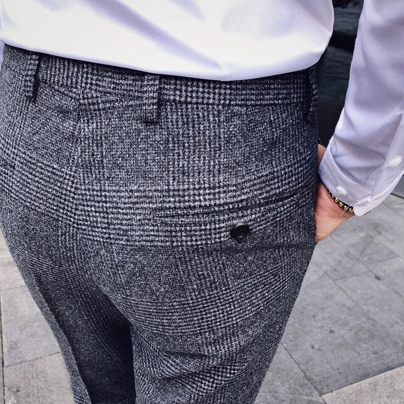 Broek Slim Fit Formele Broek Voor Mannen Britse Stijl Jurk Broek Heren Pak Broek Pantalones Hombre Mens Parfum Masculino