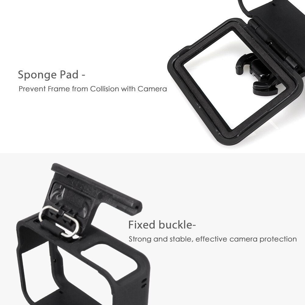 Vamson för gopro tillbehör hero 7 6 5 svart 7 silver/vit skyddsram väska kantskydd hölje fäste  vp631