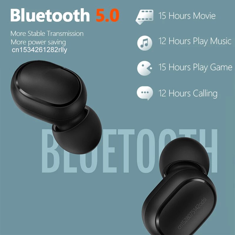 Origina Xiaomi Redmi AirDots 2 In Ear Bluetooth 5.0 Wireless Earphones With Mic Handsfree Earbuds AI Control AirDots Pro 2S 2 SE