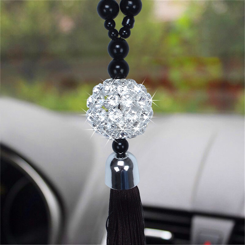 Auto Hanger Achteruitkijkspiegel Opknoping Ornament Boeddha Kralen Replica Crystal Ball Lucky Charm Hanger Hangings Auto Interieur