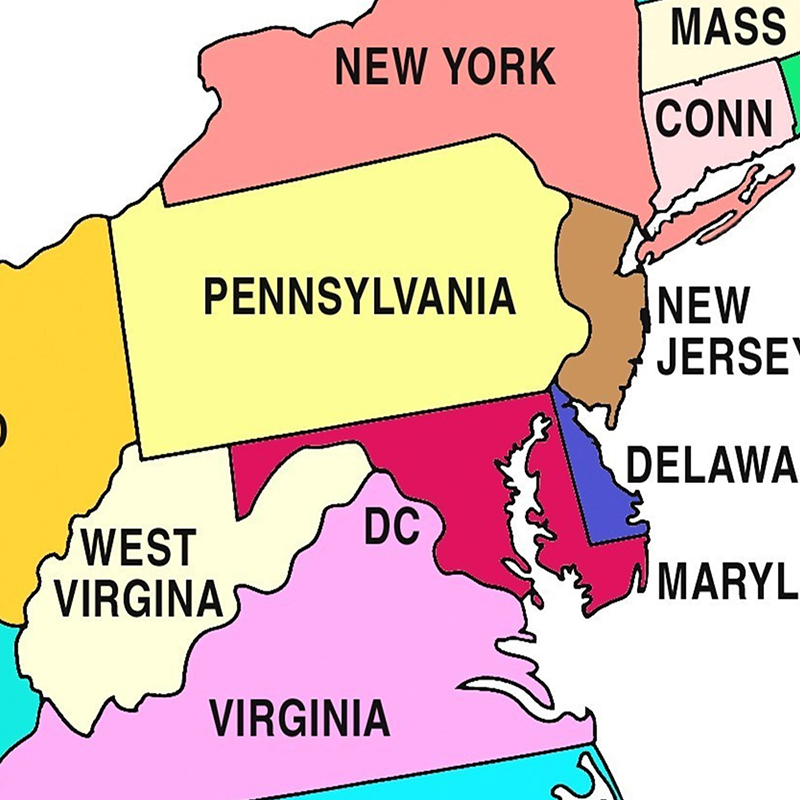 The Map of United States 90 60cm - 542777956