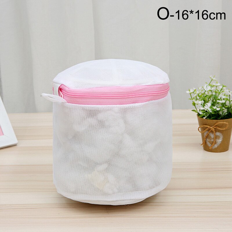 8 Size Mesh Laundry Bag Polyester Laundry Wash Bags Household Laundry Basket Laundry Bags For Washing Machines Mesh Bra Bag: Red-16x16cm