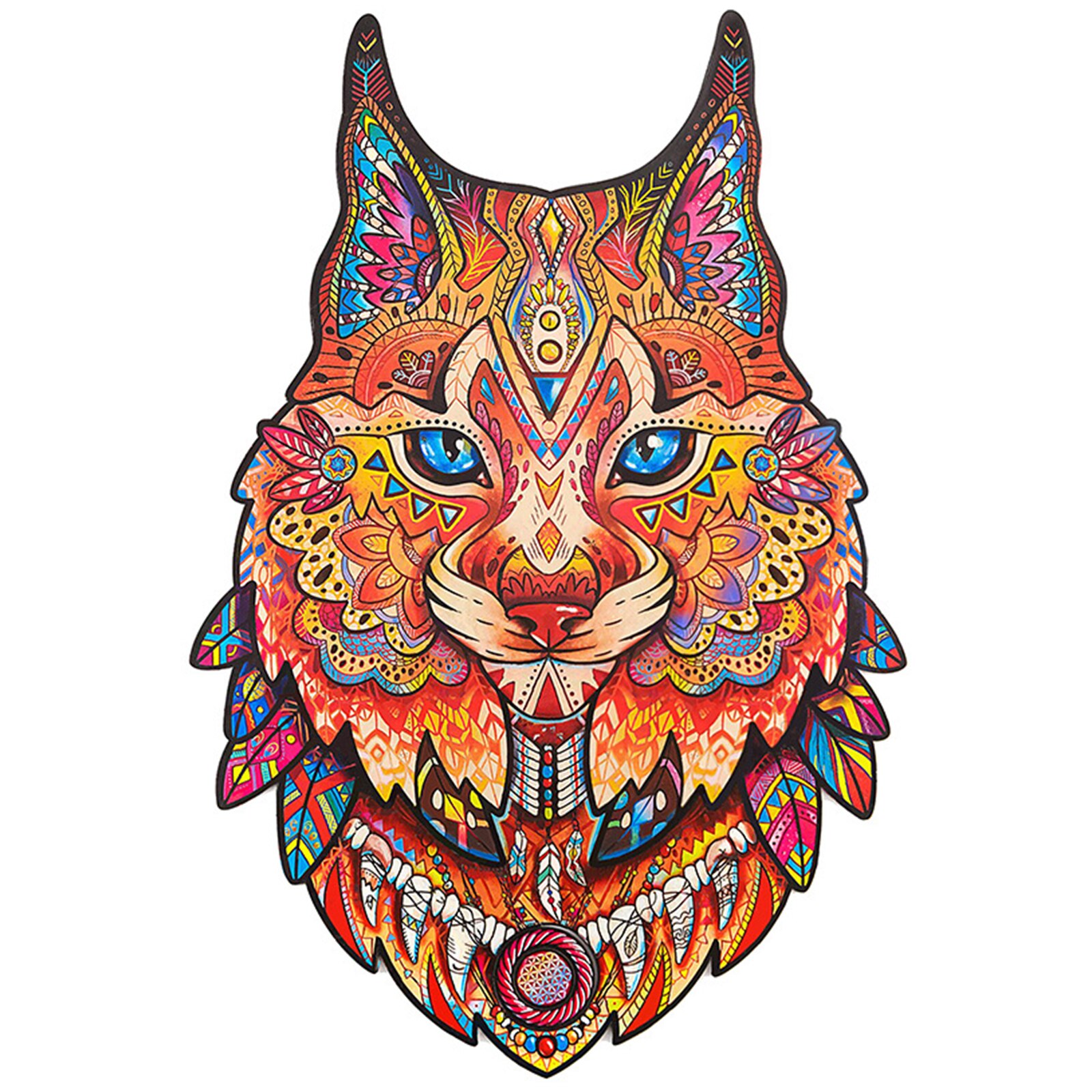 Houten Puzzel Dieren Vos Kat Leeuw Wolf Puzzel Speelgoed Elk Stuk Is Cartoon Dier Houten Puzzel Voor Volwassenen Kids speelgoed: 06