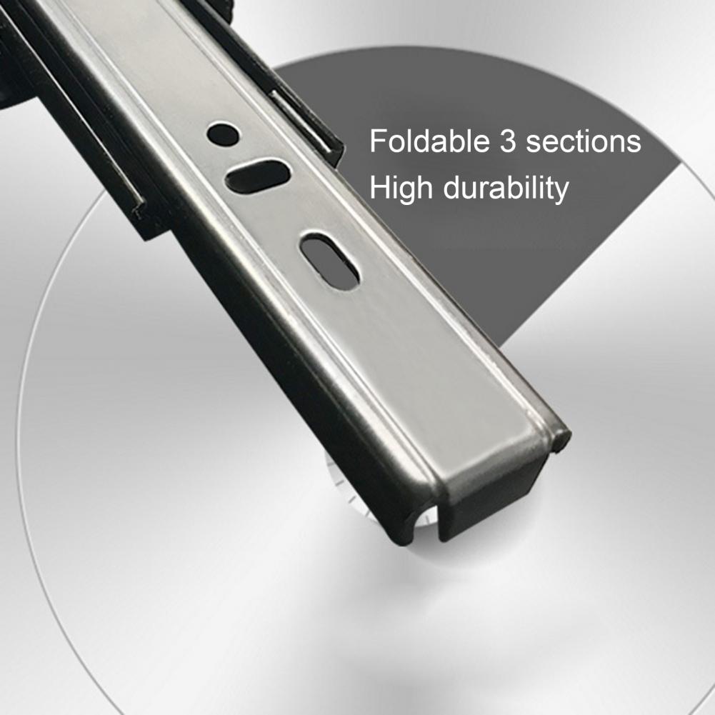25-40cm Heavy-duty Drawer Rail Runner Noiseless Full Extension 3 Folds Soft Closing Ball Bearing Drawer Slide Runner for Cabinet