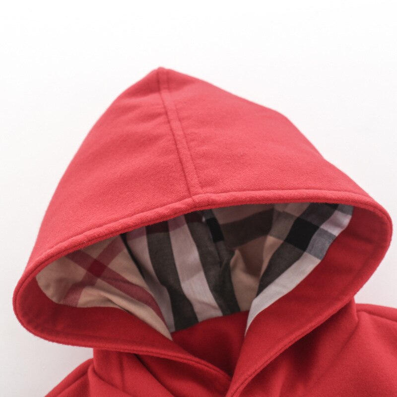 Winter Kinderen Meisjes En Jongens Hooded Lange Jas