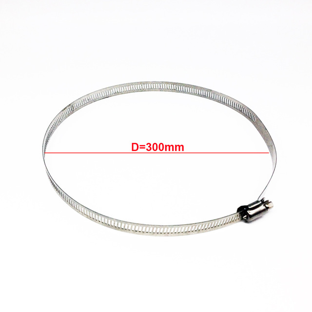 10cm 20cm 30cm 40cm Length Adjustable Stainless Steel Pipe Pole Mount Bracket Worm Gear Hose Clamp for Surveillance CCTV Camera: 0-300mm