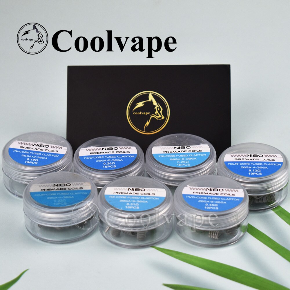 Wolf Coolvape NI80 bobine prefabbricate Clapton ad alta densità bobina Premade per filo di riscaldamento Mod atomizzatore rta e-cig RDA RTA da 510 fili