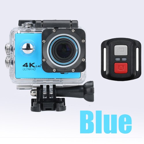 Sports Action Camera Video WIFI Ultra HD Underwater Diving 1080P Camera 4K DVR Waterproof Helmet Bicycle Cam: Blue