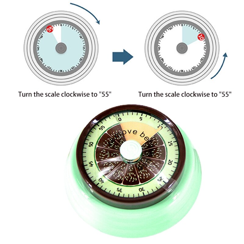 Kitchen Manual Timer Visual Magnetic Timer For Kids No Battery Mechanical Timer