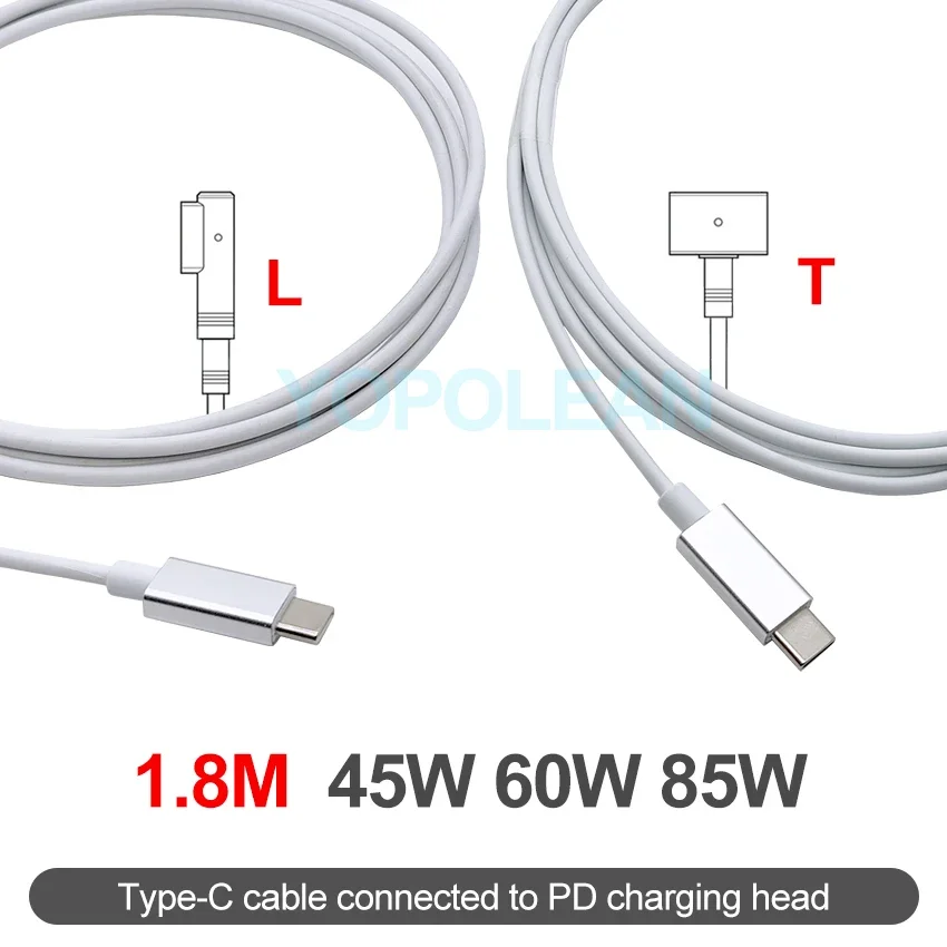 Laptop Oplader voor Macbook Pro Air Adapter mag 1 mag 2 45 W 60 W 85 W A1278 A1286 A1465 A1466 A1425 A1502 A1398 USB-C Kabel