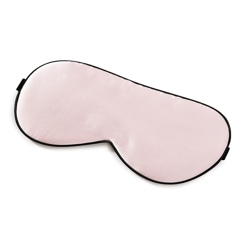 Sovmask 100%  naturligt mullbärssilke mjuk ögonbindel sovande ögonmask för att resa hem sömnhjälp hälsa ögonskugga ögonskydd: Rosa