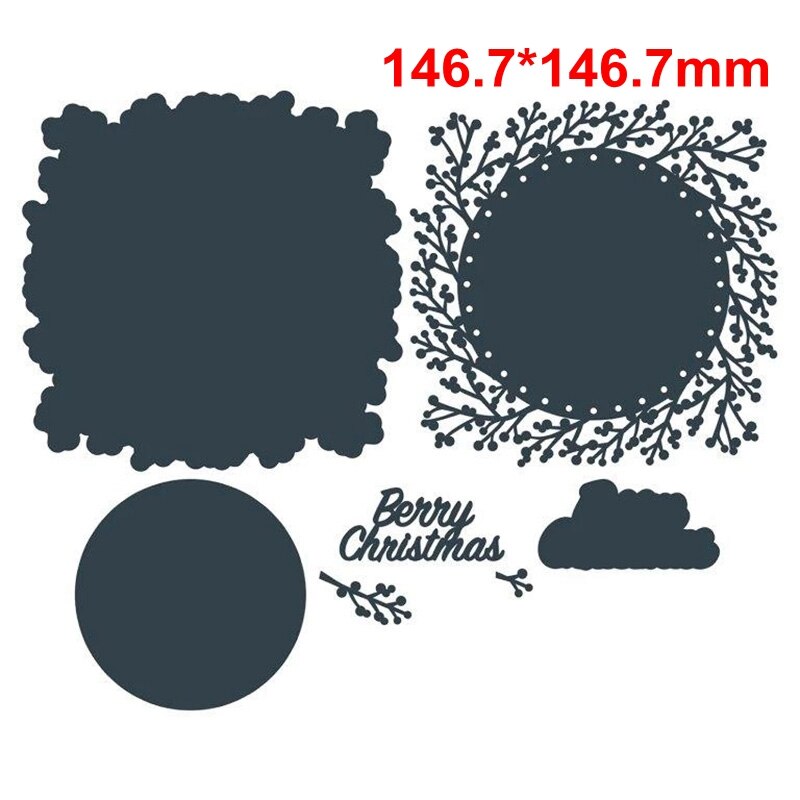 Flourishing Border Frame Metal Cutting Dies Frame&Stars&Phrases Die Cuts For Card Making DIY Embossed Crafts Cards: 2