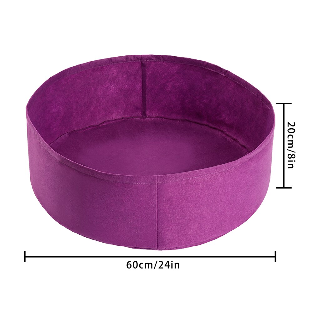 50 Gallon Zwart Planten Groeien Tas Groente Bloem Beluchting Planten Pot Container Zwart Verdikking Stof Plant Pot: purple S